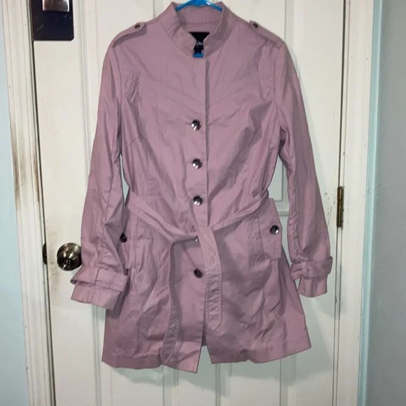 Beautiful Mossimo Large Lilac Trench Coat - Picture 2 of 11